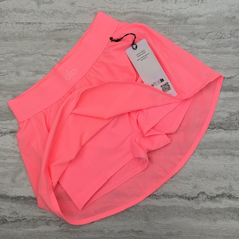 🩷ALO🩷 NEON BUBBLEGUM Match Point Tennis Skirt - Picture 6 of 6